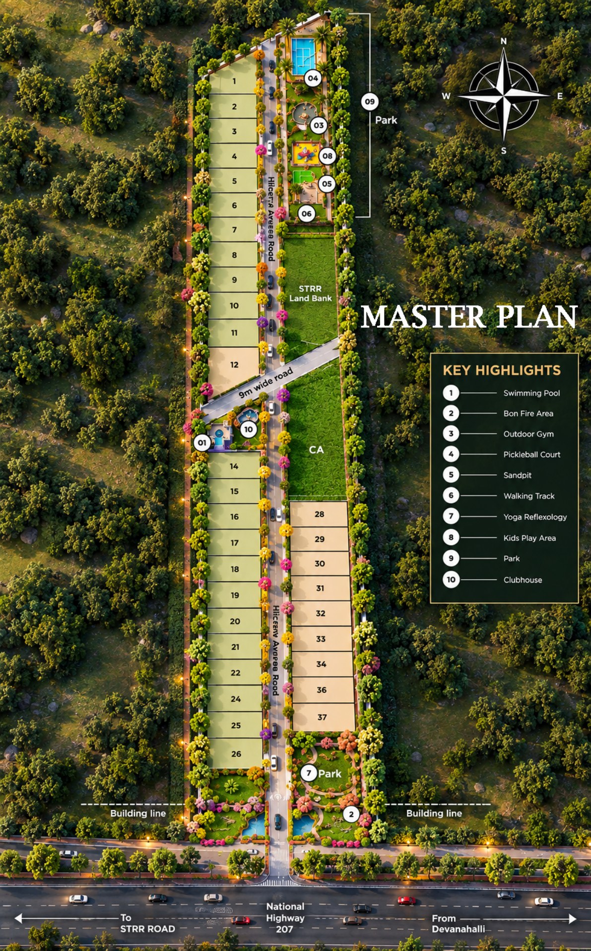 Hillcrest Haven master plan from the project brochure